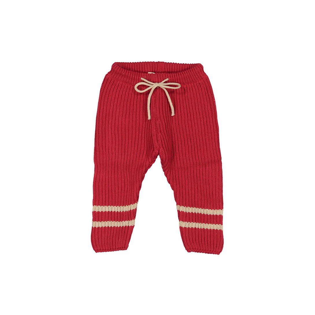 Fin and Vince Chili Flax Ribbed Knit Pants