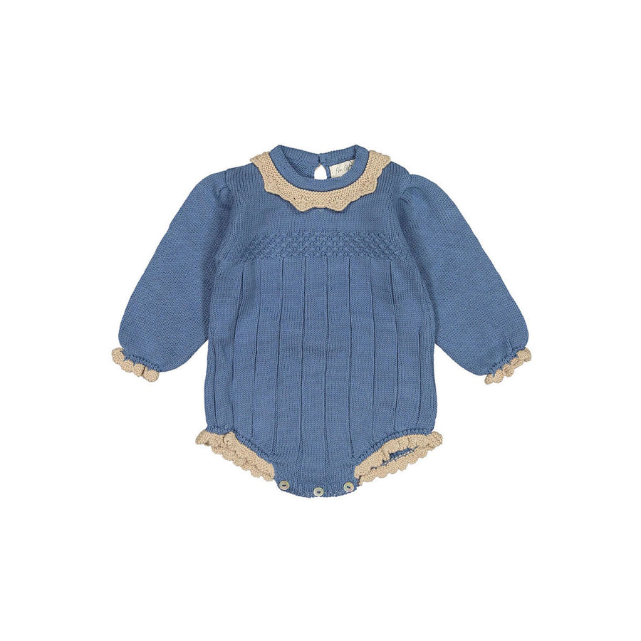 Fin and Vince Vintage Blue Flax Adeline Romper