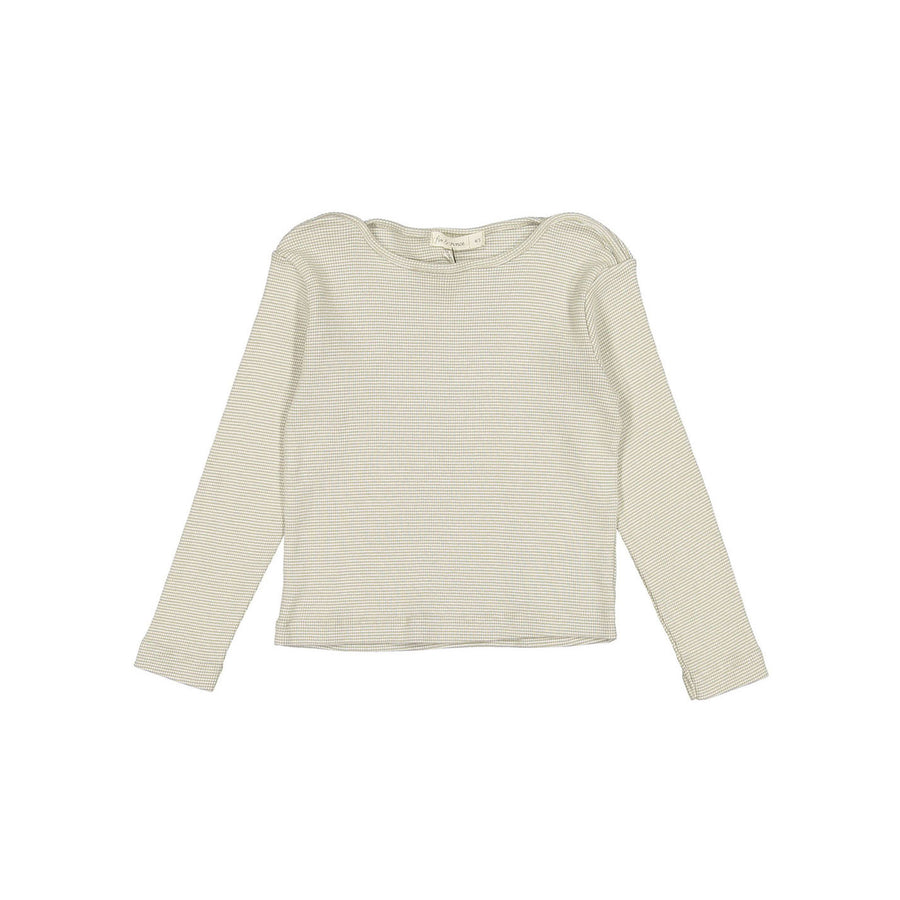 Fin and Vince Grey Stripe Long Sleeve Top