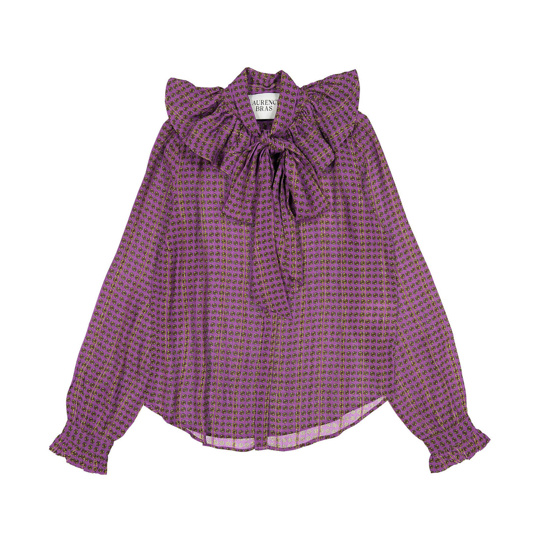 Laurence Bras Purple Dot Harrods Blouse