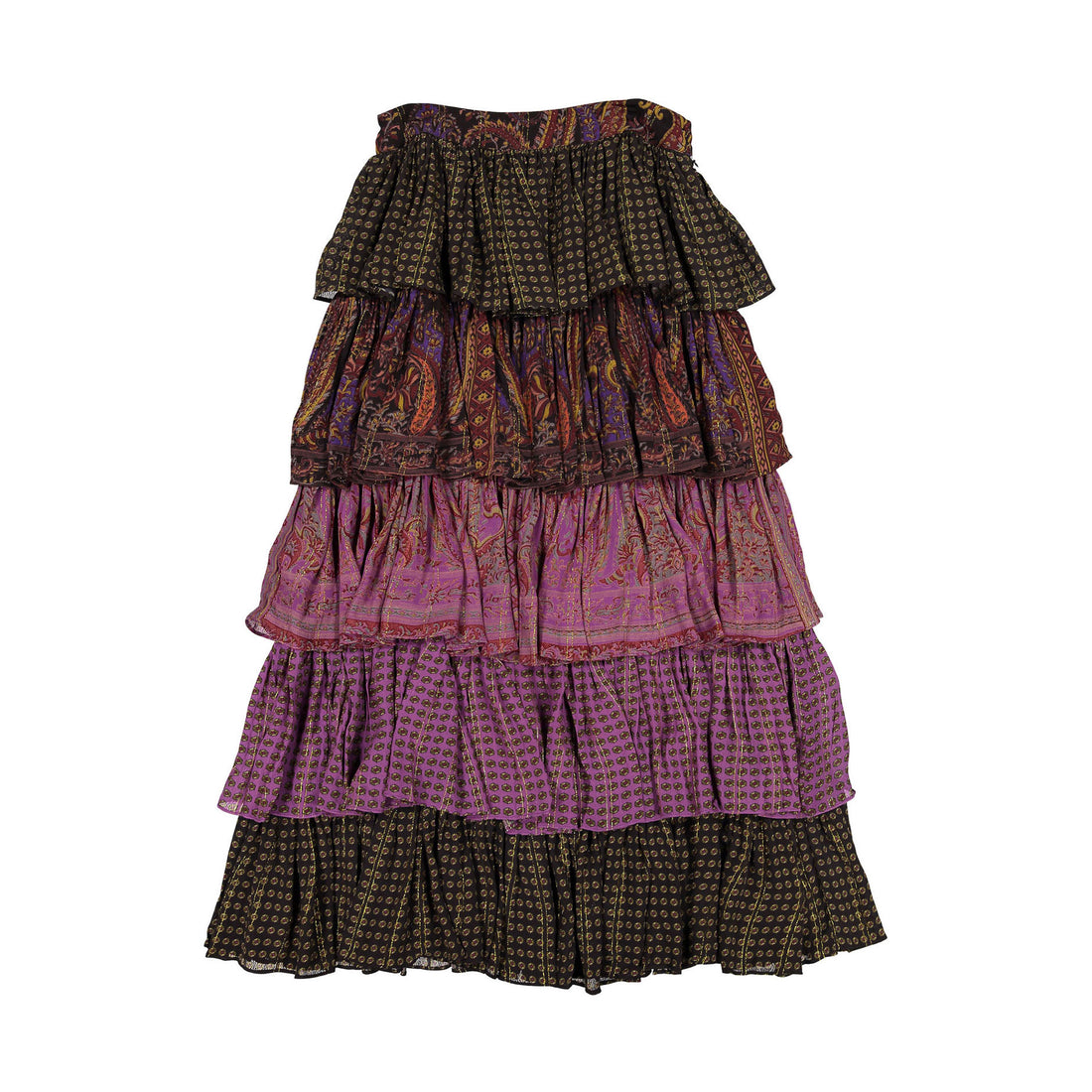 Laurence Bras Multi Color Layered Sita Skirt