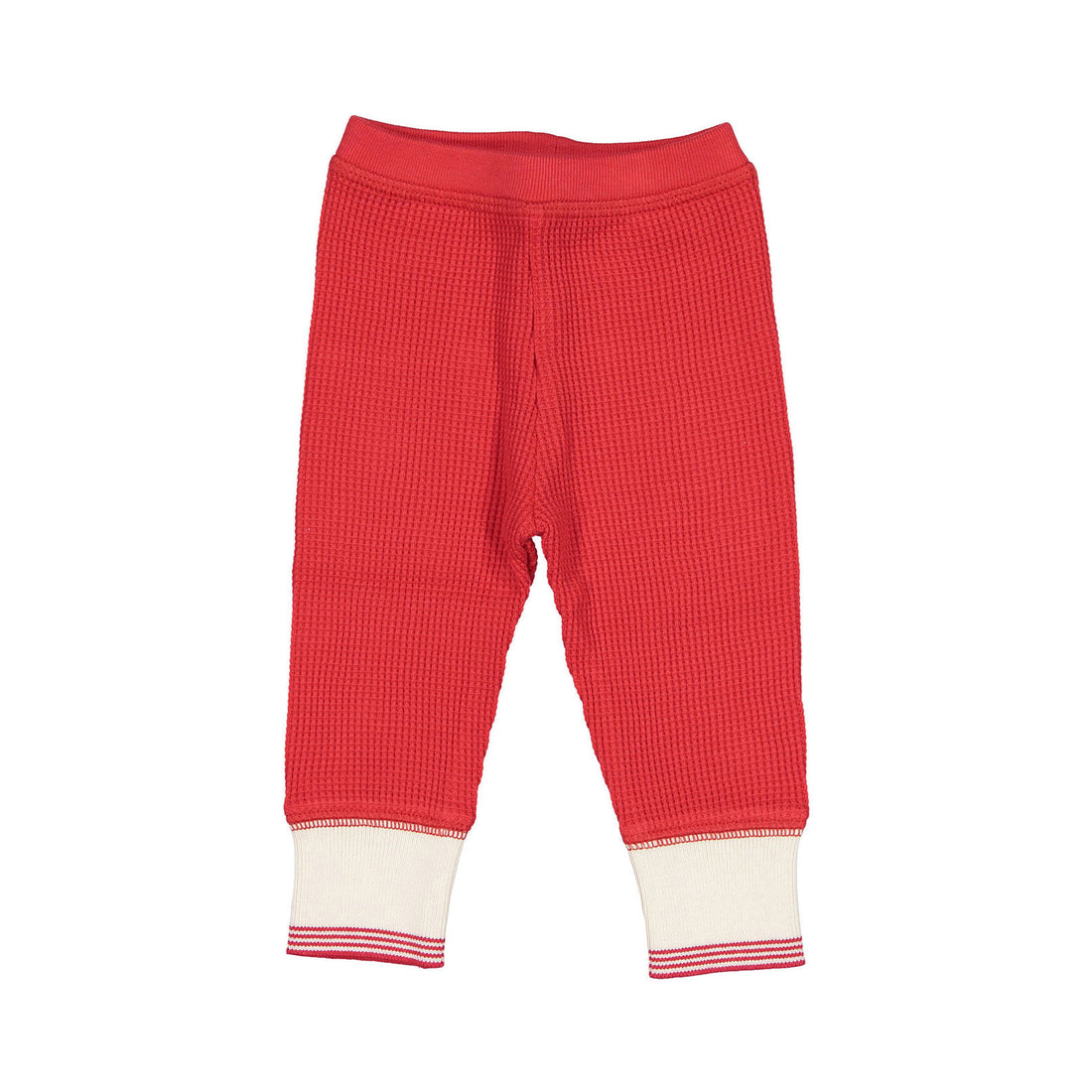 Fin and Vince Crimson Retro Cuff Waffle Solid Pants