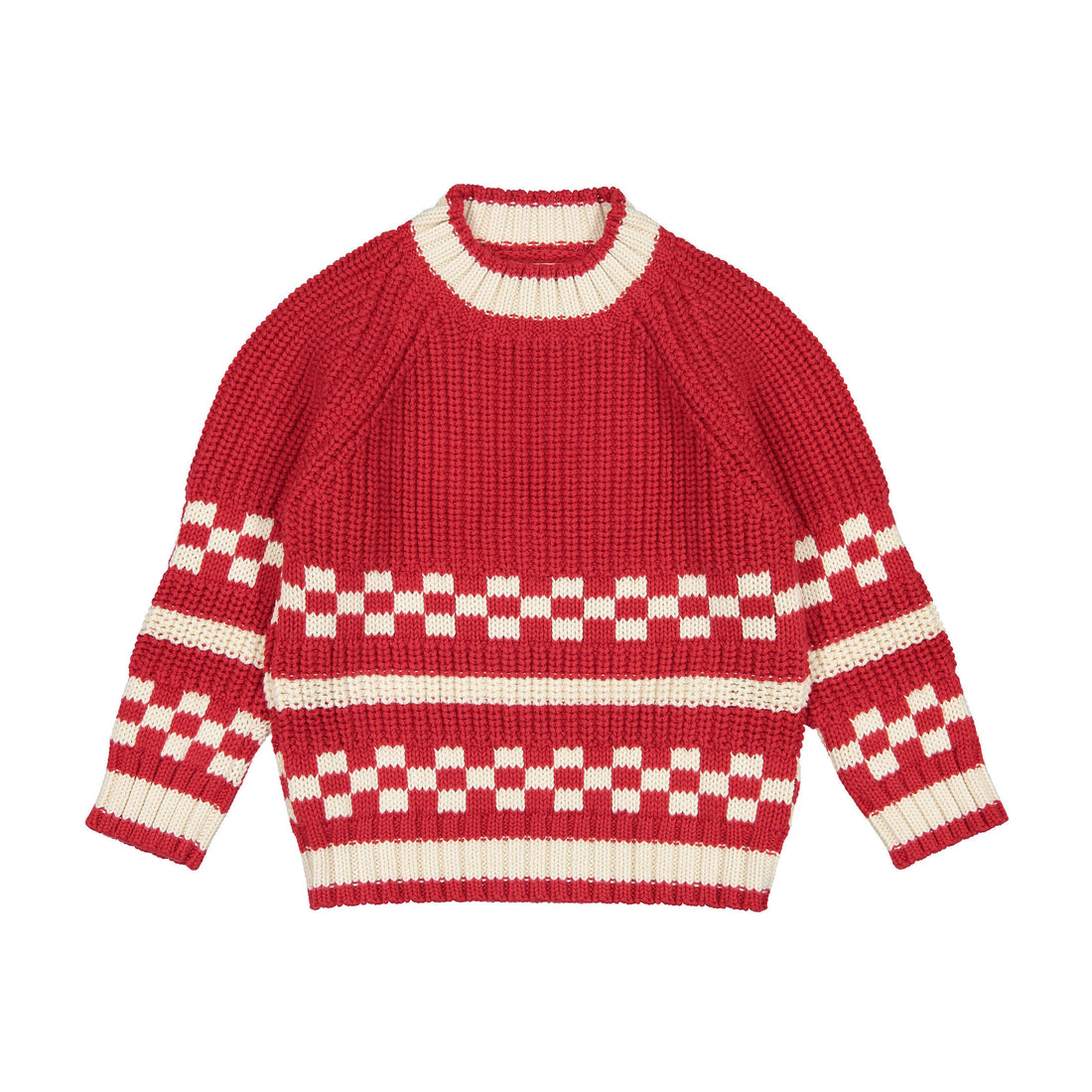 Fin and Vince Chili Block Sweater