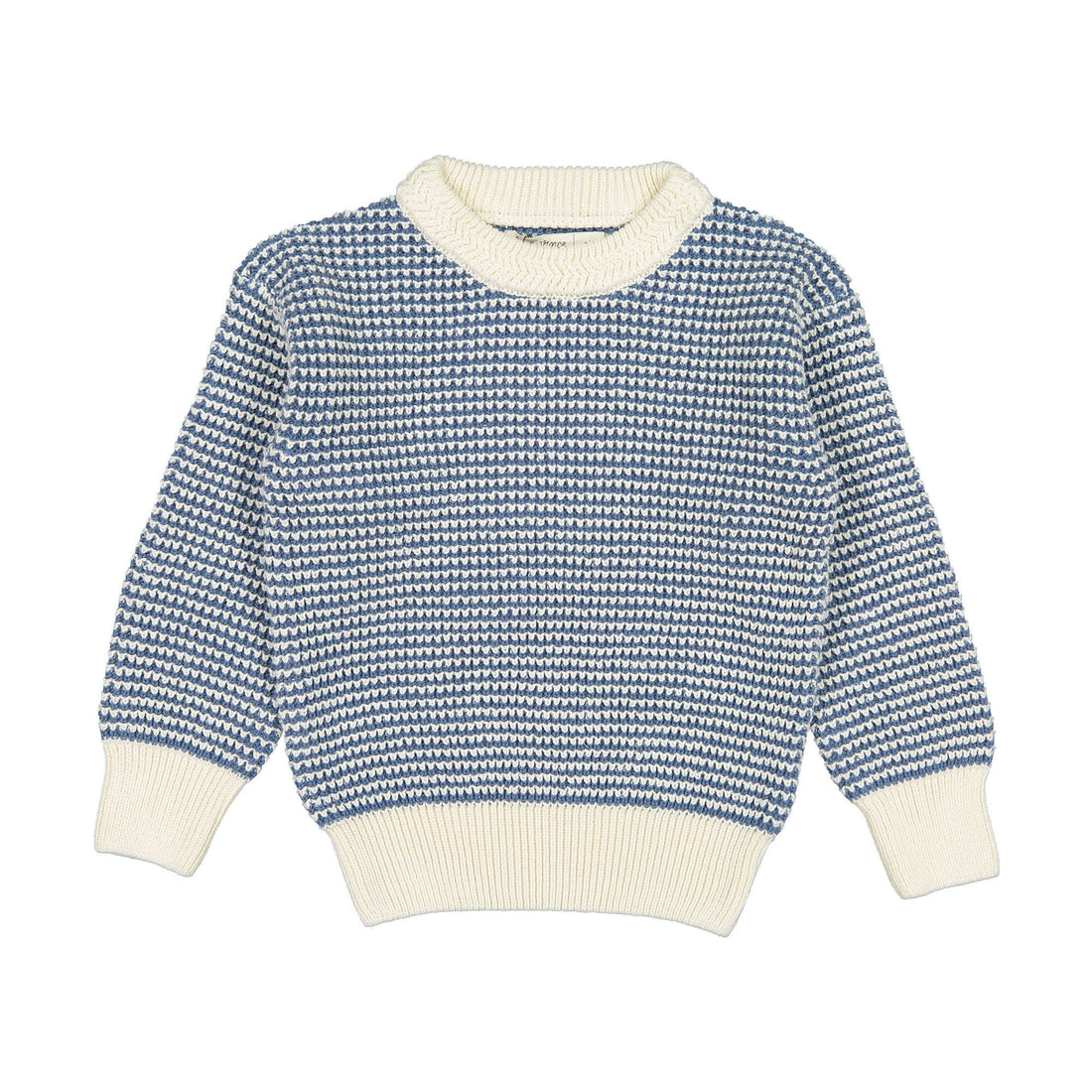 Fin and Vince Milk Vintage Blue Loop Sweater