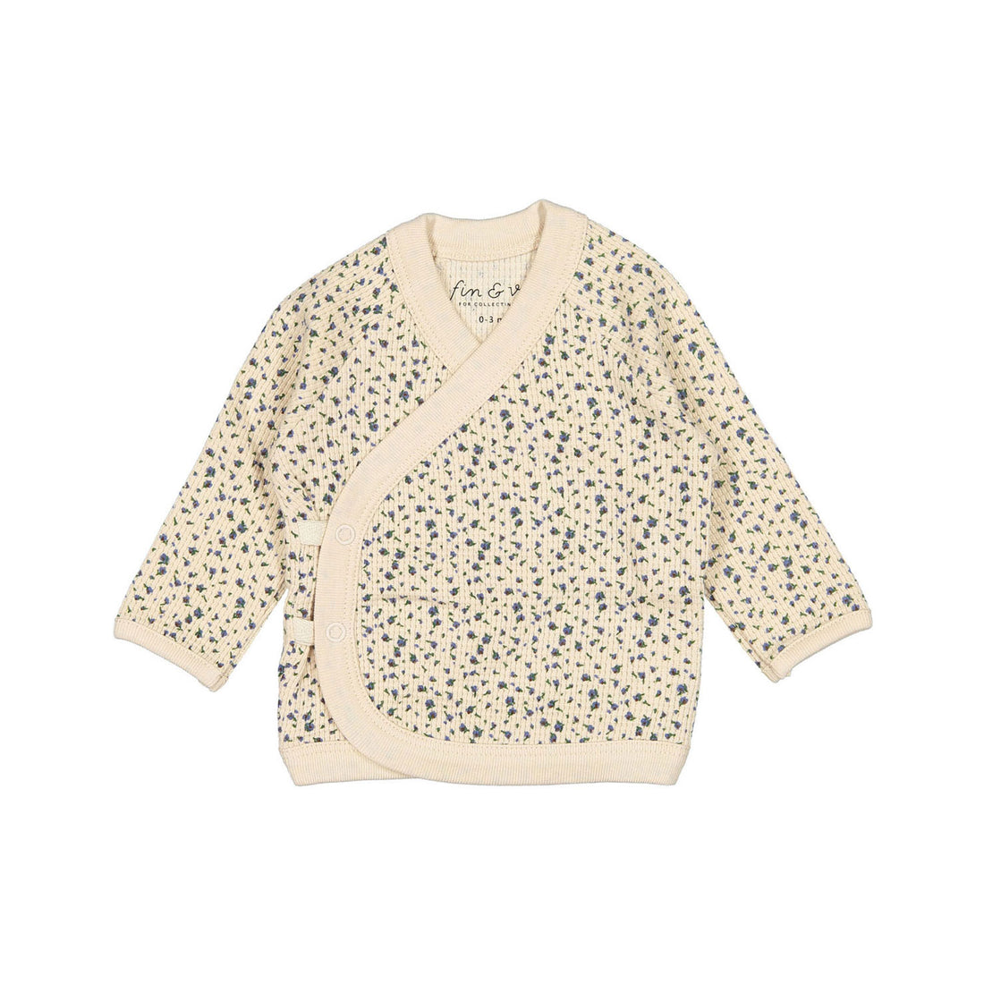 Fin and Vince Encore Floral Waffle Wrap Top