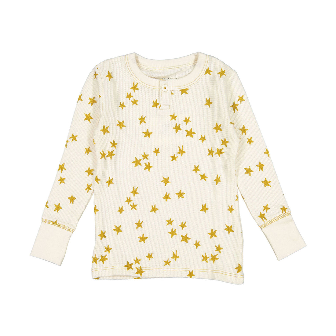 Fin and Vince Starry Sky Printed Waffle Henley Top