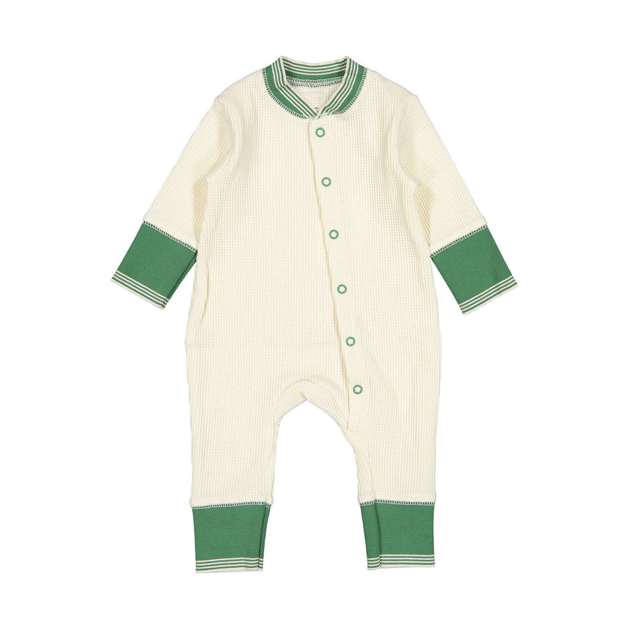 Fin and Vince Milk-Fern Retro Cuff Solid Waffle Long John