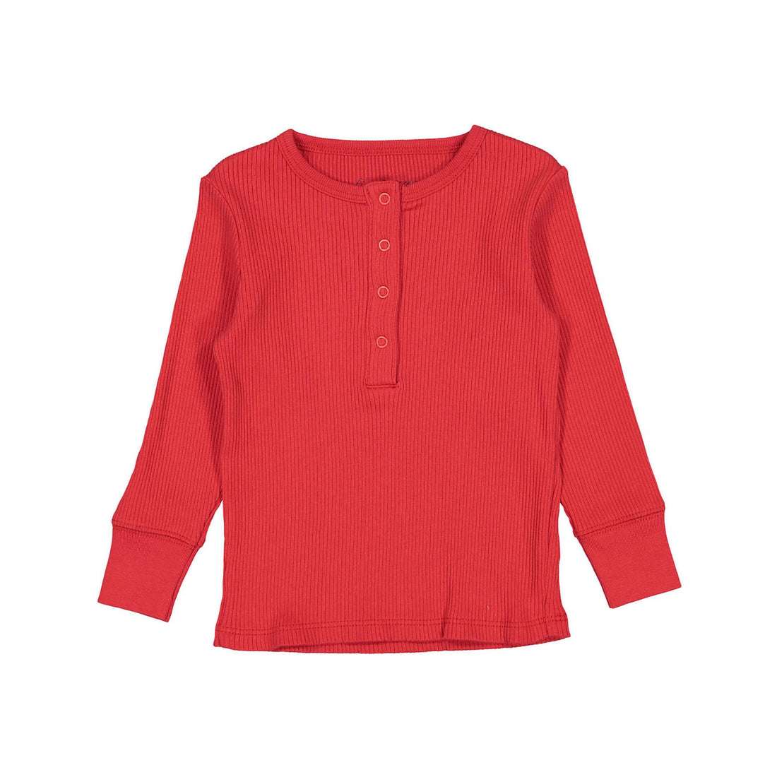 Fin and Vince Chili Solid Ribbed Snap Top