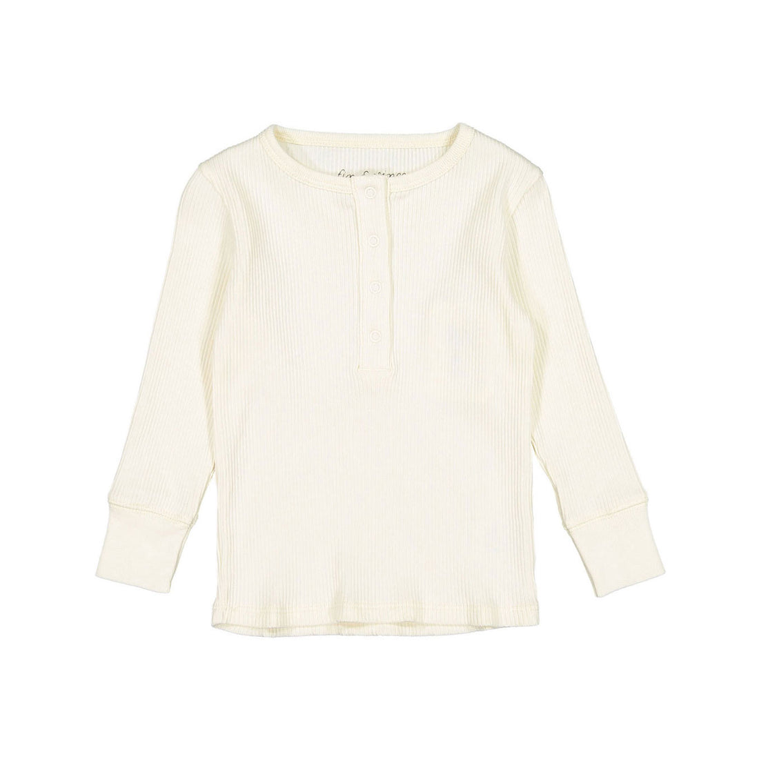 Fin and Vince Milk Solid Ribbed Snap Top