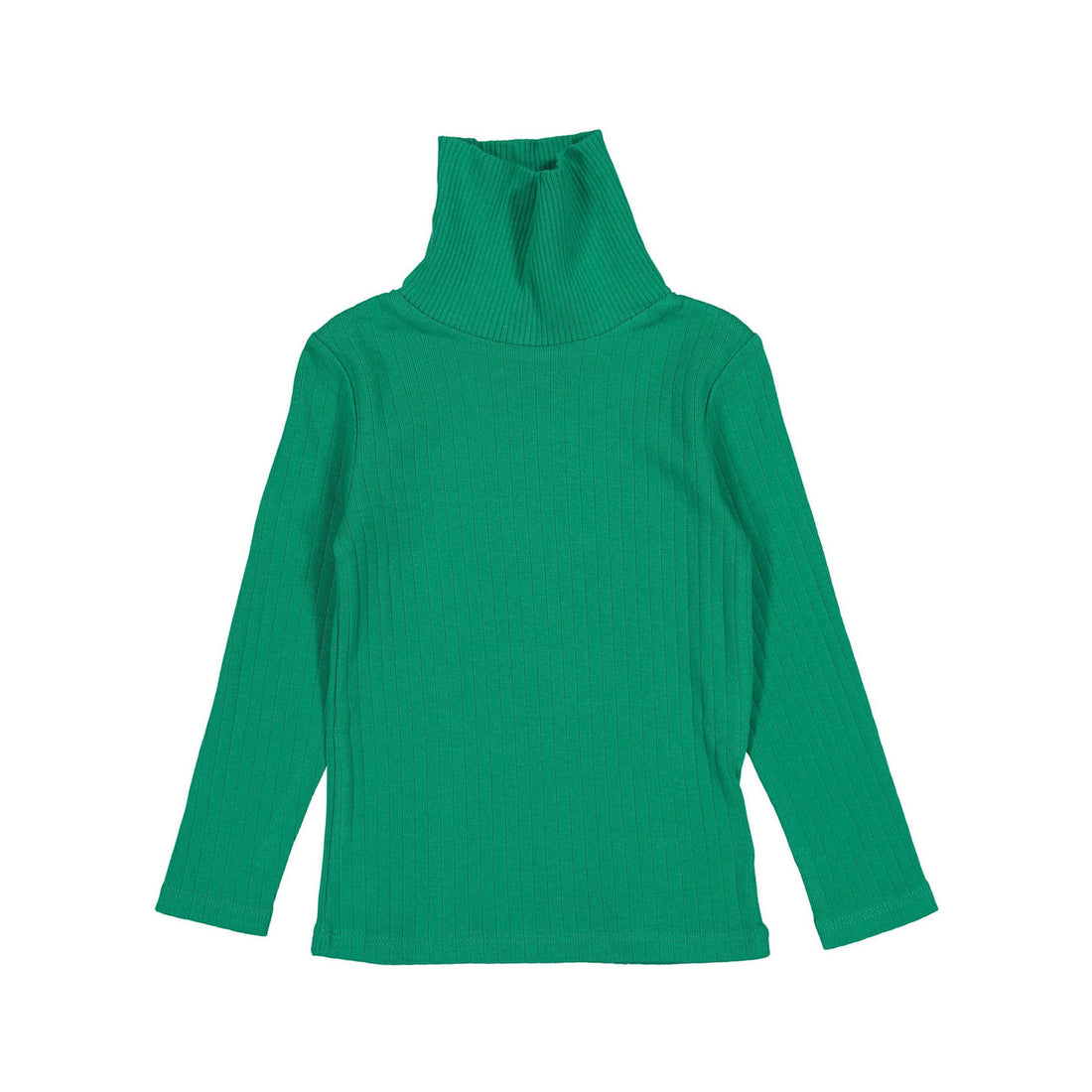 Fin and Vince Jade Solid Ribbed Turtleneck