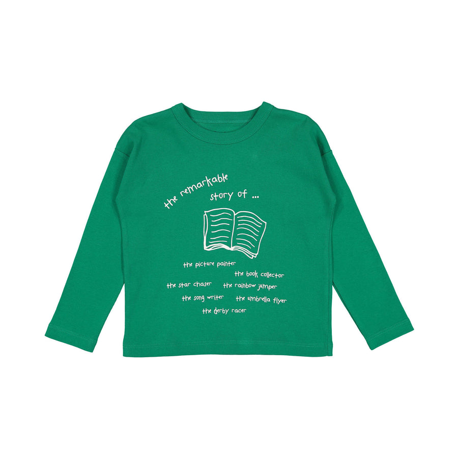 Fin and Vince Jade Open Book Raglan Tee