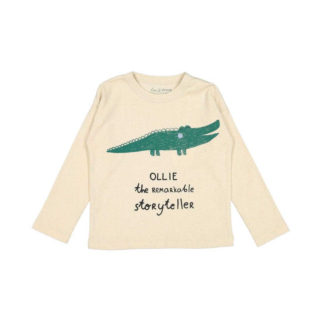 Fin and Vince Sand Ollie The Alligator Raglan Tee
