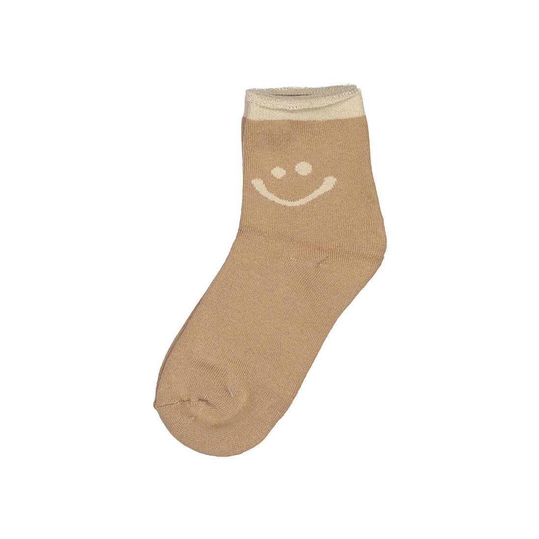 Delfina Camel Smiley Face Socks