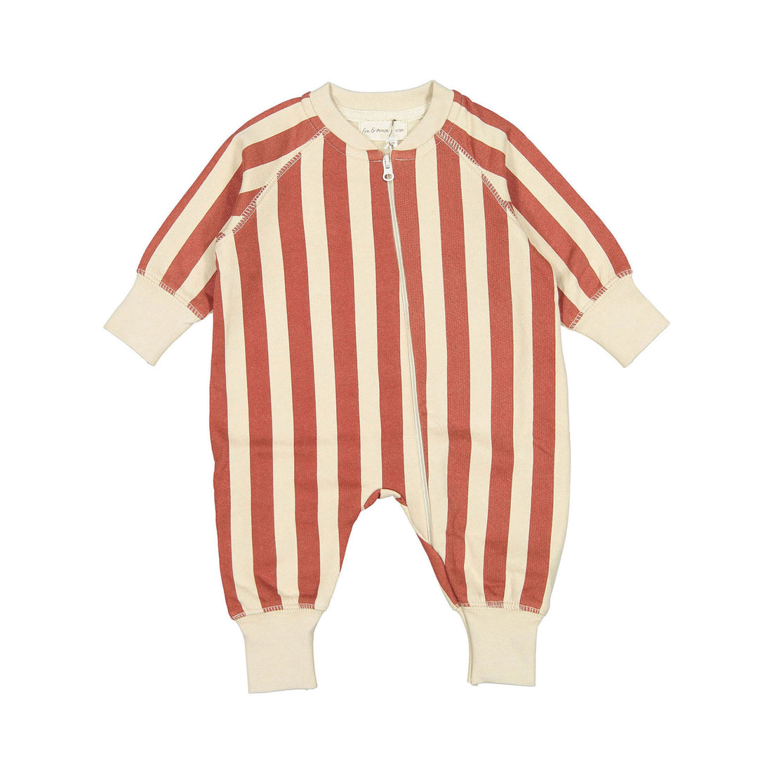 Fin and Vince Popcorn Stripe Zip Romper