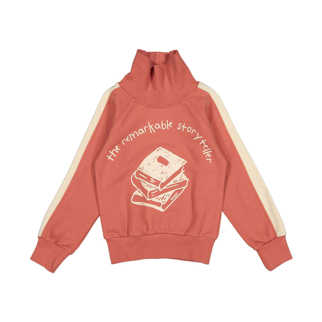 Fin and Vince Tomato Book Sack Fleece Turtleneck