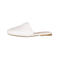 Papanatas White Braided Slipper