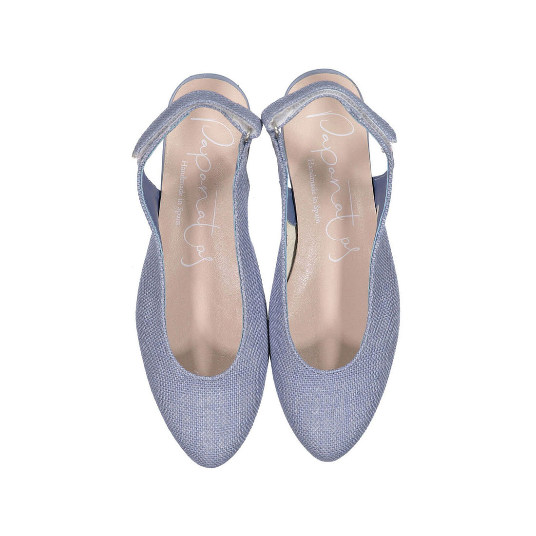 Papanatas Indigo Linen Slingback Shoe