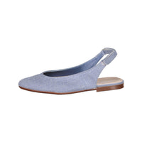 Papanatas Indigo Linen Slingback Shoe