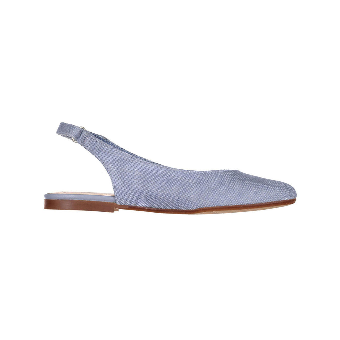 Papanatas Indigo Linen Slingback Shoe