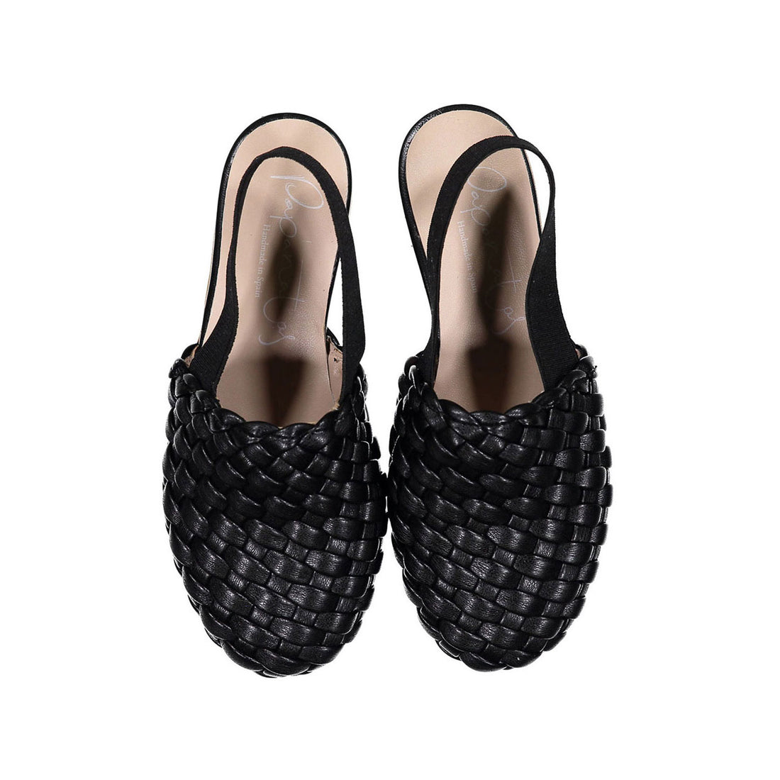 Papanatas Black Braided Elastic Slipper