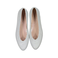 Papanatas Blue Herringbone Linen Flat
