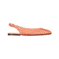 Papanatas Orange Leather Cutout Slingback Shoe