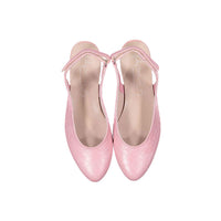 Papanatas Pink Textured Slingback Shoe