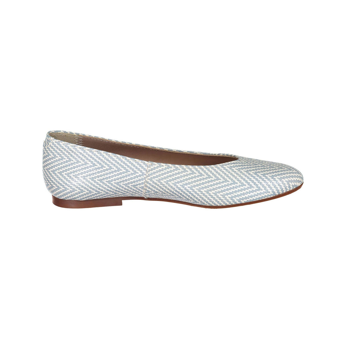 Papanatas Blue Herringbone Linen Flat