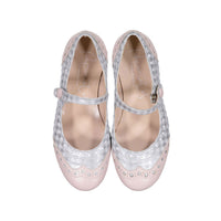 Papanatas White Gingham Wingtip Mary Janes