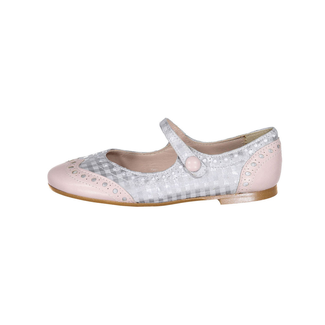 Papanatas White Gingham Wingtip Mary Janes