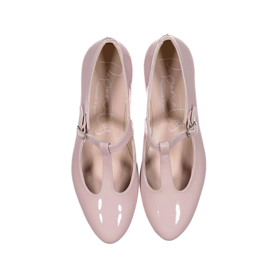 Papanatas Old Rose Patent T-strap Shoe