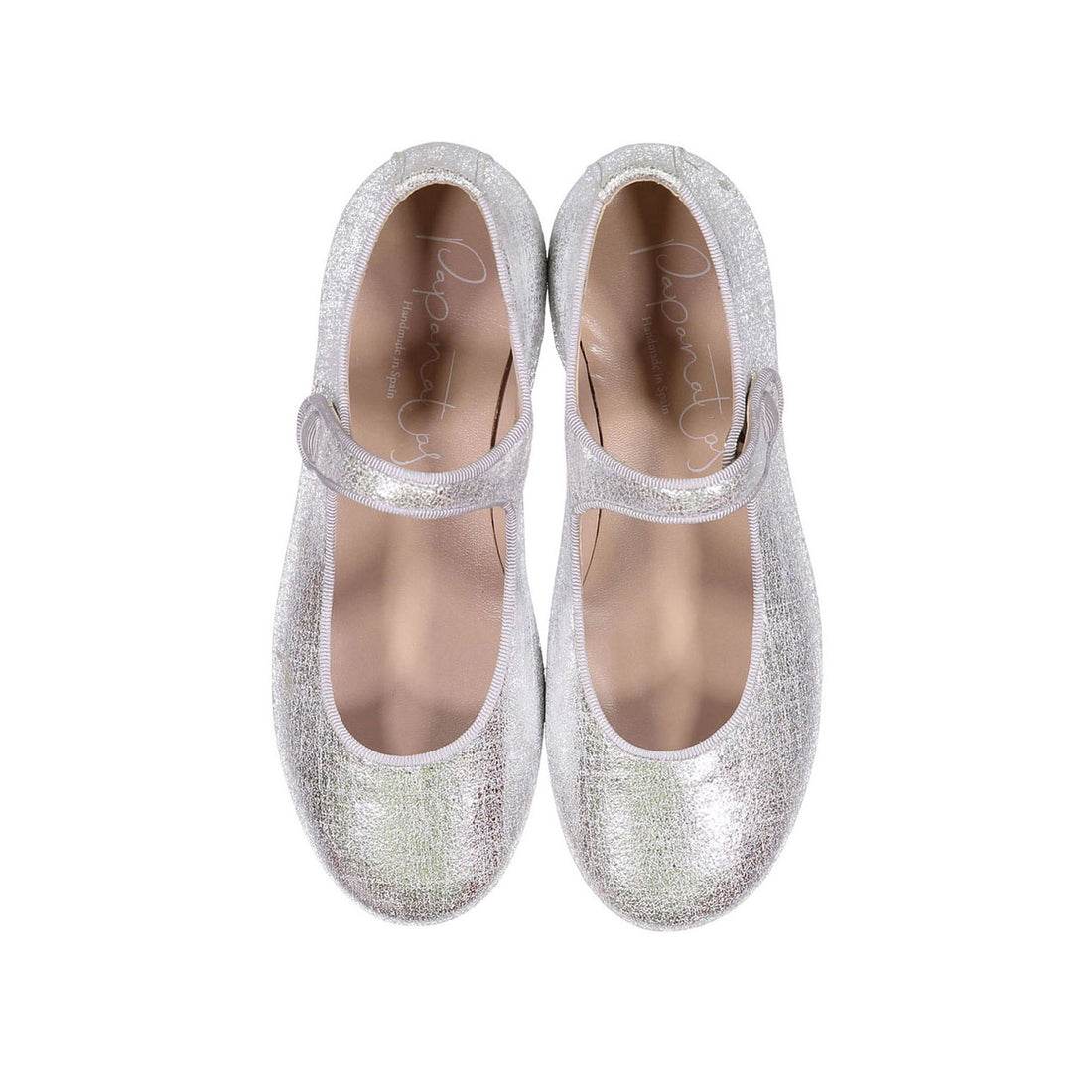 Papanatas Matte Silver Mary Janes