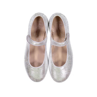 Papanatas Matte Silver Mary Janes