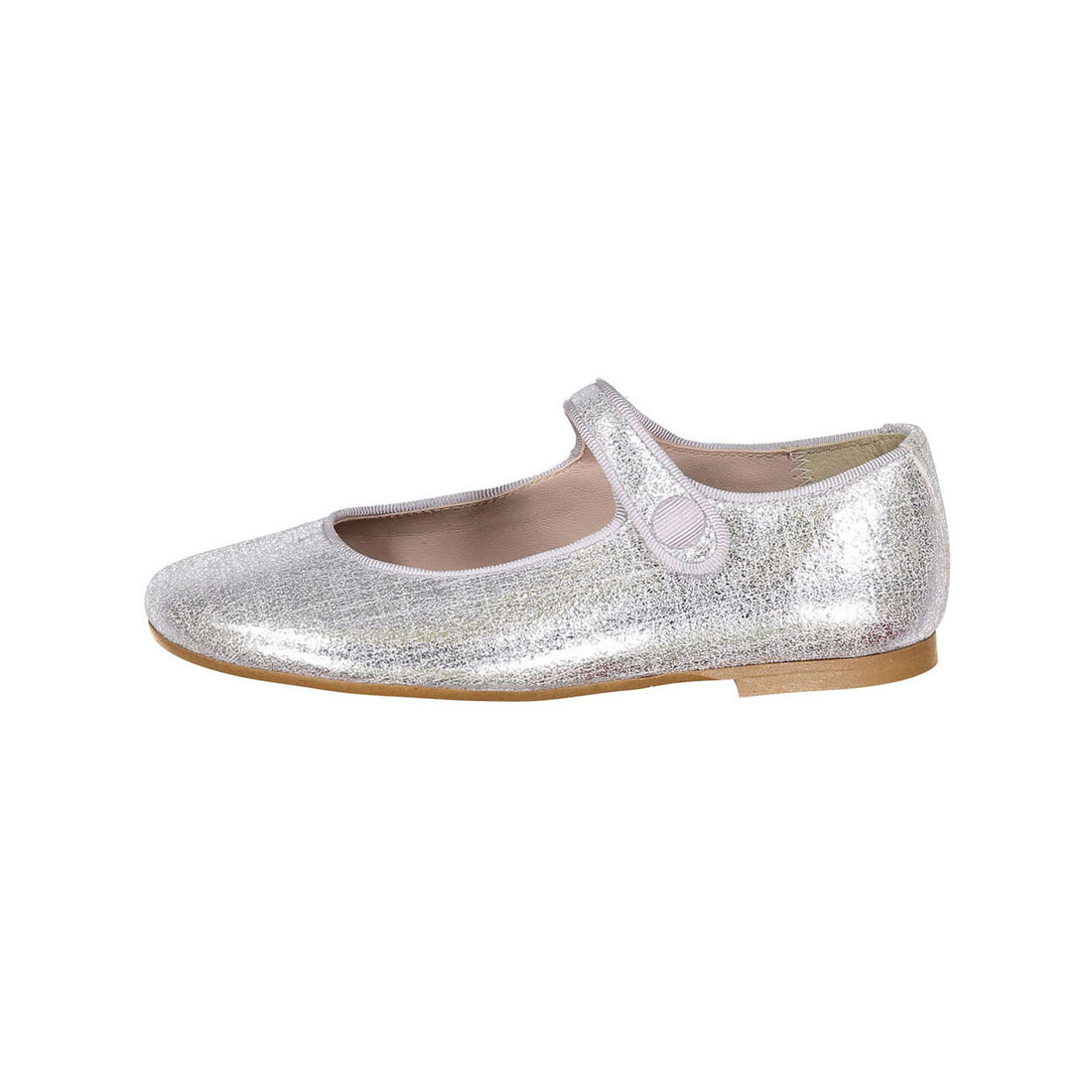 Papanatas Matte Silver Mary Janes