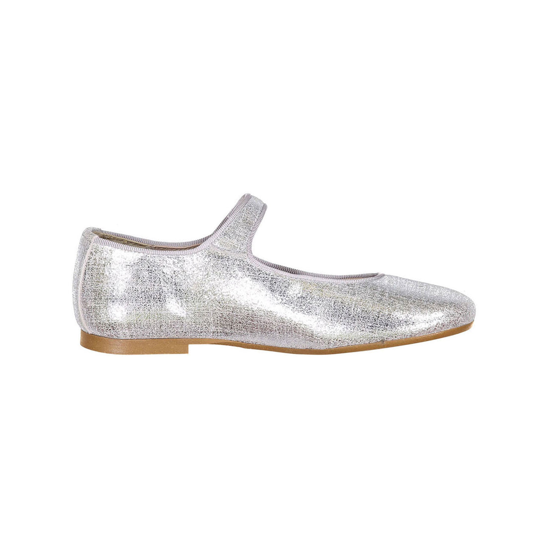 Papanatas Matte Silver Mary Janes