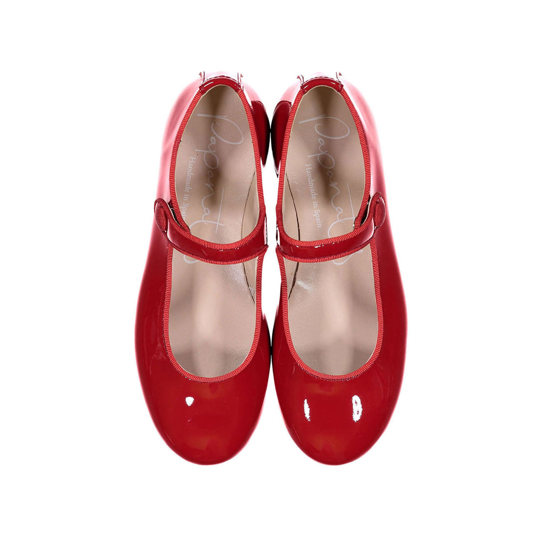 Papanatas Red Patent Leather Mary Janes