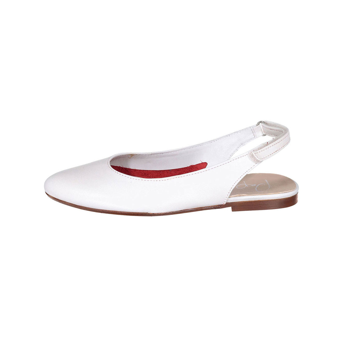 Papanatas White Stitch Detail Slingback Shoe