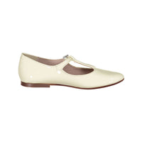 Papanatas Ivory Patent T-strap Shoe
