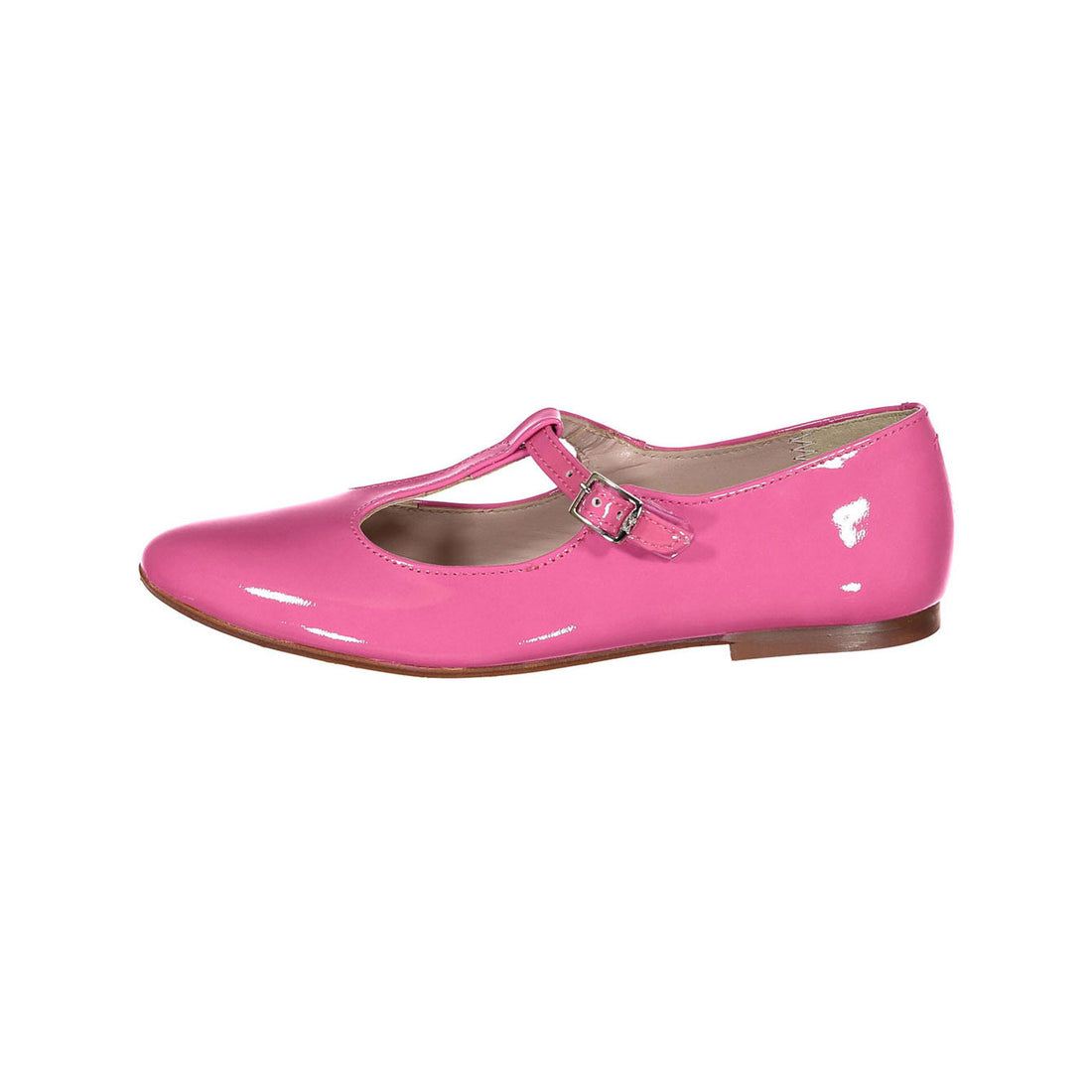Papanatas Fuchsia Patent T-strap Shoe