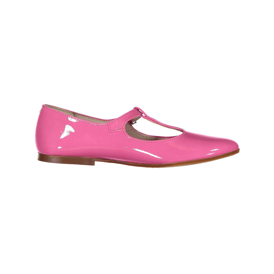 Papanatas Fuchsia Patent T-strap Shoe