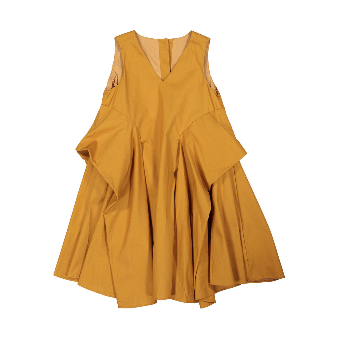 JNBY Beige Folded Sleeveless Dress