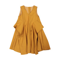 JNBY Beige Folded Sleeveless Dress