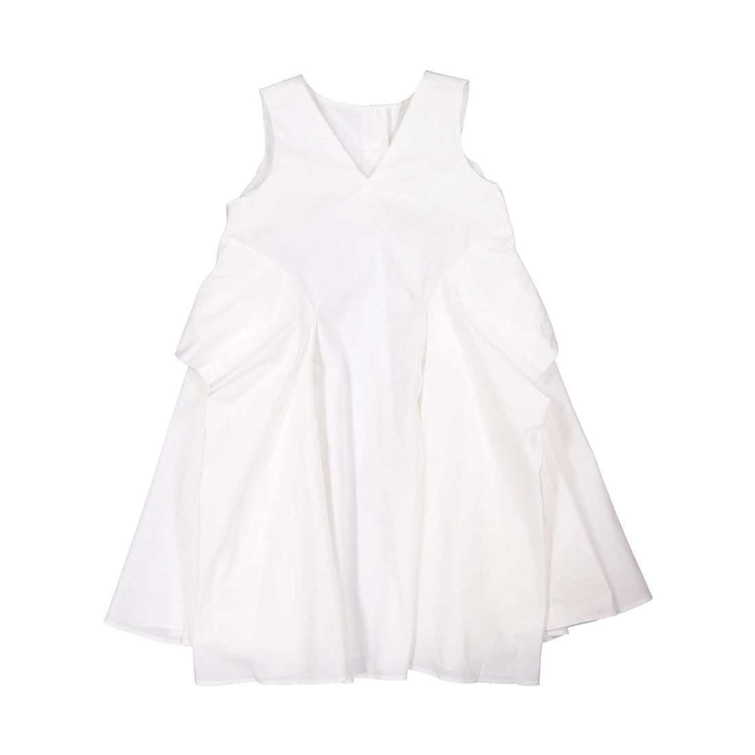 JNBY White Folded Sleeveless Dress
