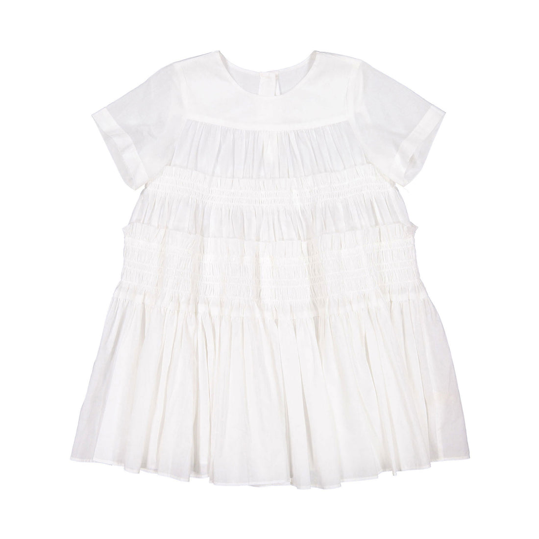 JNBY White Short Sleeve Stitched Dress