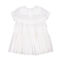 JNBY White Short Sleeve Stitched Dress