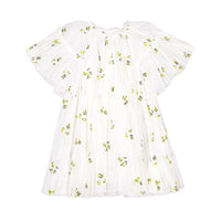 JNBY White Floral Bell Sleeve Dress