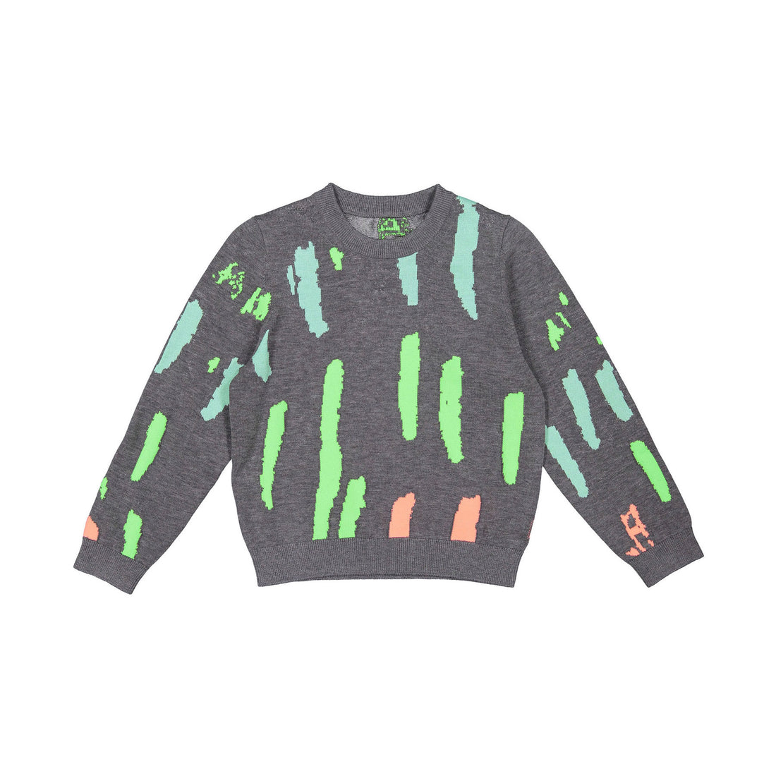 JNBY Grey Multi Stripes Round Sweater
