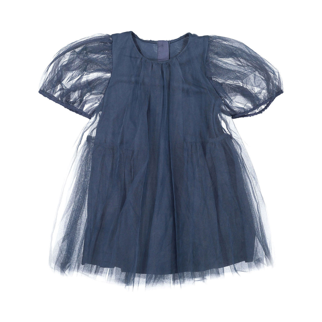 JNBY Blue Short Sleeve Tulle Dress