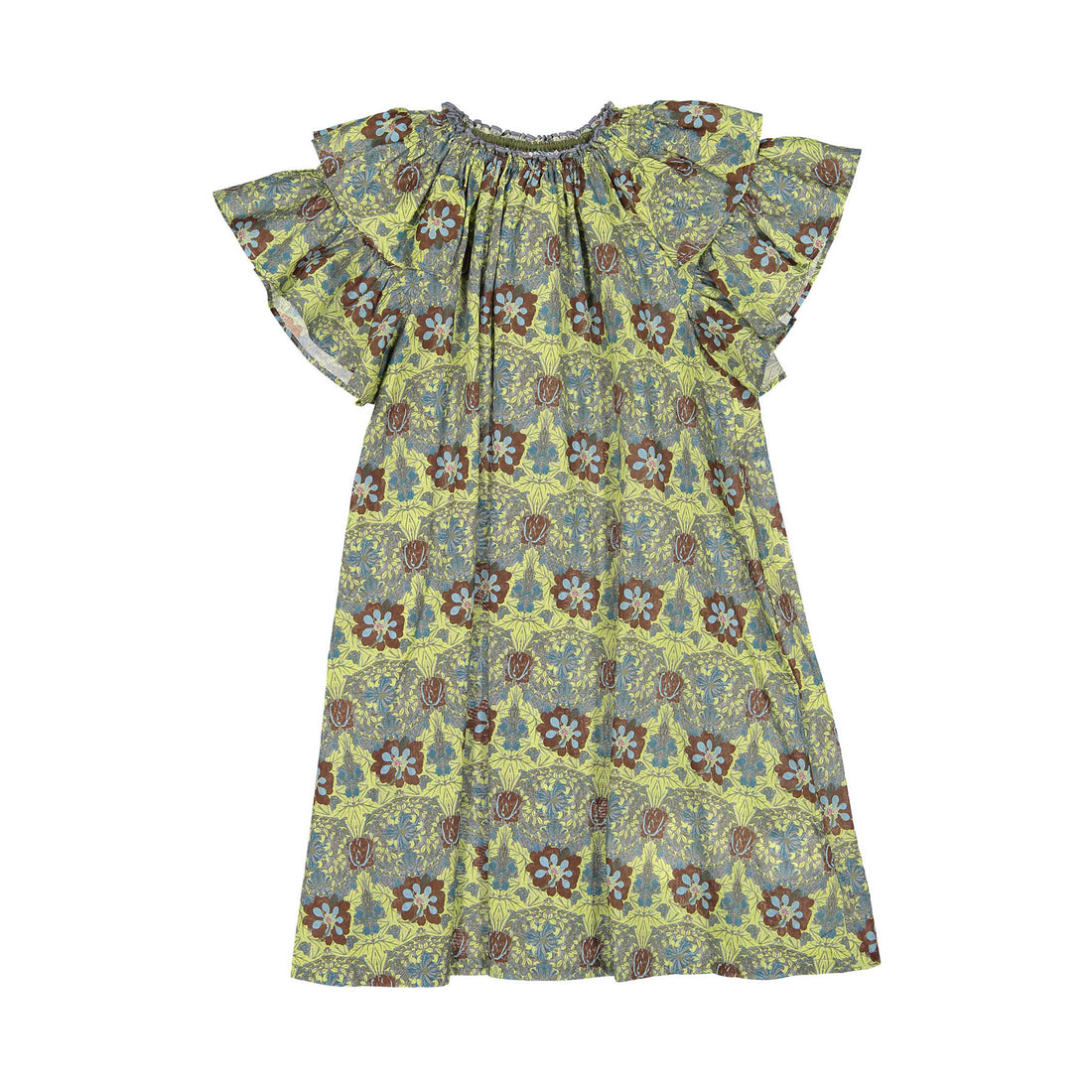 JNBY Green Print Short Sleeve Maxi Dress