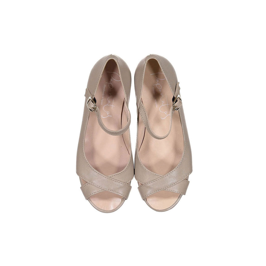 Papanatas Sand Criss Cross Open Toe Shoe